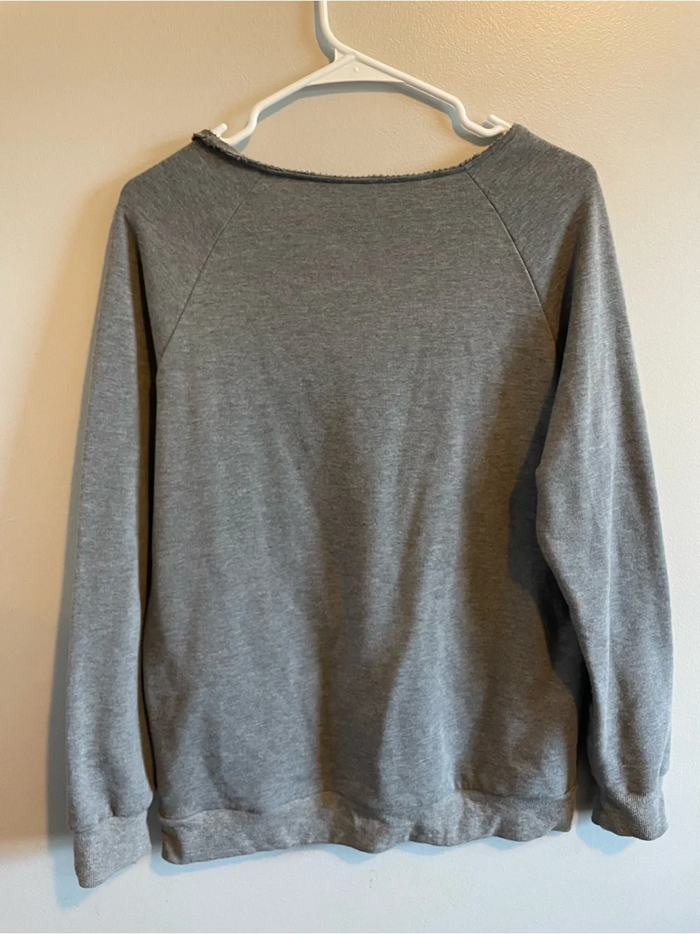 Gray Graphic Sweatshirt with Orange Retro Lettering